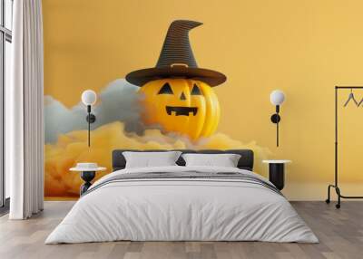 Halloween background with Pumpkin Wall mural