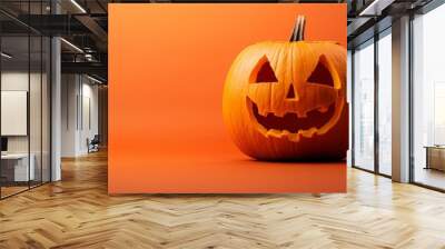 Halloween pumpkin scary jack o lantern holiday background Wall mural