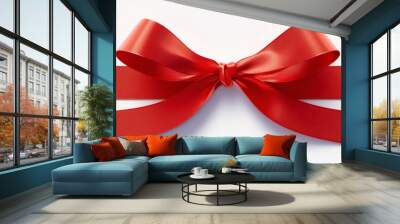 ribbon and gift bow Wall mural