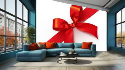 ribbon and gift bow Wall mural