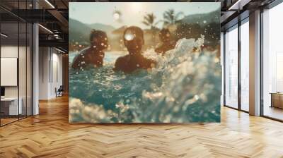 summer holiday in the pool Wall mural