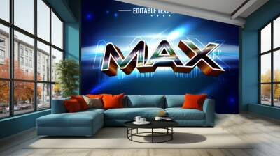 Max 3D editable text effect template Wall mural