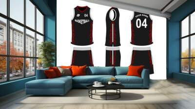 Basketball jersey set template collection. Wall mural