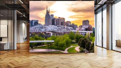 downtown nashville tennessee cityscape skyline scenes Wall mural