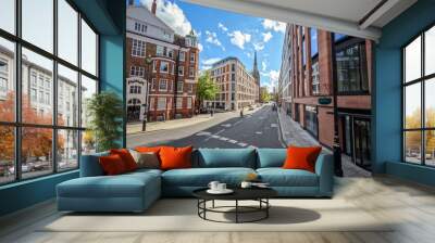 London united kingdom urban landscapes and scenes on partly sunny day Wall mural