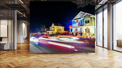 Outdoor christmas decorations at christmas town usa Wall mural