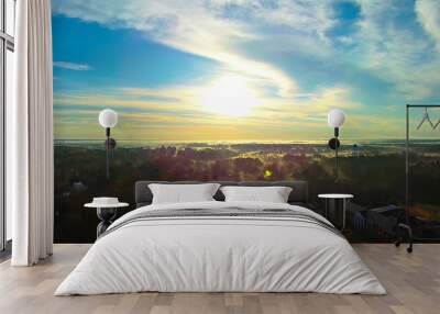 sky and clouds sunset landscape over york south carolina Wall mural