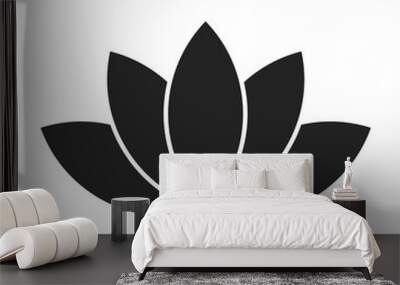 lotus silhouette icon transparent png Wall mural