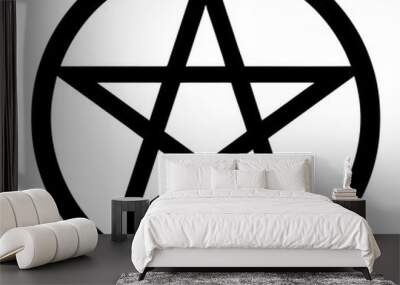 Neopagan Pentagram Clipart Wall mural