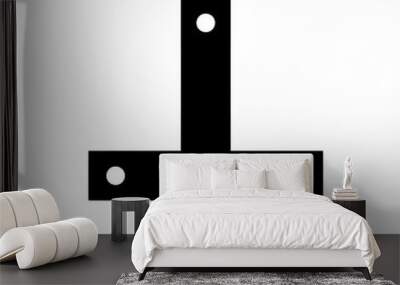 Upside Down Cross With Nail Holes Clipart Wall mural