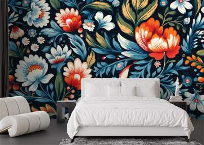 Floral pattern design , Printing Textile , Transfer designs , pattern , flower Wall mural