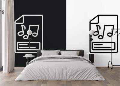 event poster outline icon in white and black colors. event poster flat vector icon from music collection for web, mobile apps and ui. Wall mural