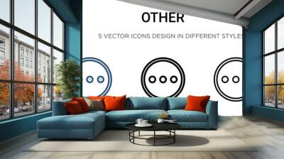 Other icon in filled, thin line, outline and stroke style. Vector illustration of two colored and black other vector icons designs can be used for mobile, ui, web Wall mural