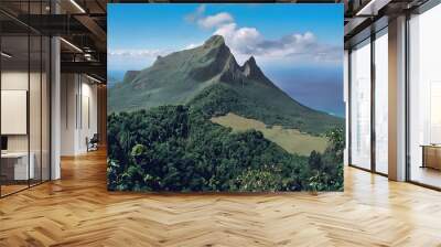 Dramatic Scenery of Morne Seychellois National Park Wall mural