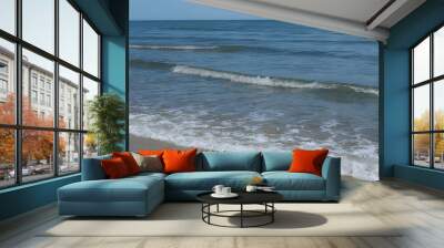 waves on the beach Wall mural