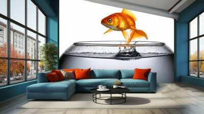 gold fish in a bowl Wall mural