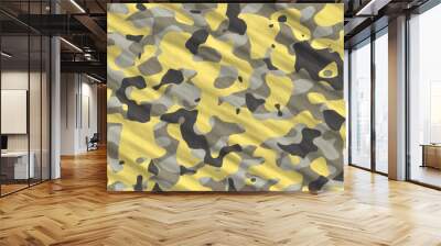 Seamless illustrations. Textile camouflage- pattern abstract Wall mural