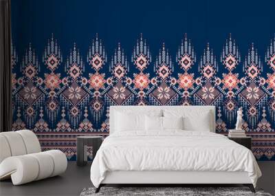 Geometric ethnic oriental pattern vector illustration	,lace pattern  Wall mural