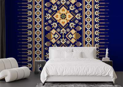 Geometric ethnic oriental pattern vector illustration Wall mural