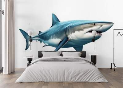 shark isolated on white Wall mural