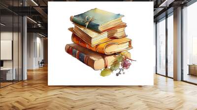 stack of old books Wall mural