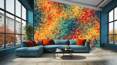 Swirling Red And Orange Artistic Abstract Pattern Design Wall mural