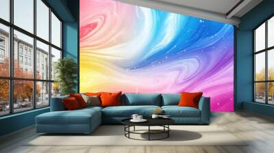 A vibrant abstract background featuring rainbow colors Wall mural