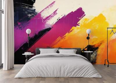 Abstract composition featuring vibrant colors and dynamic shapes Artistic background with an emphasis on texture and movement Unique abstract painting design Wall mural