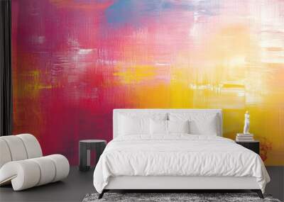 Abstract oil painting with a colorful background featuring impressionistic and surrealist elements Ideal for wall decor and showcasing unique hand drawn textures Wall mural