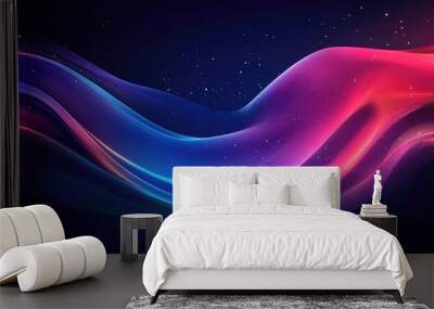 Elegant dark background with fluid gradients and colorful abstract wallpaper Wall mural