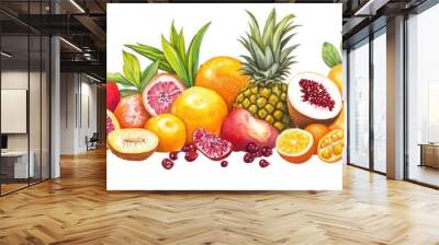 exotic fruit assortment Wall mural