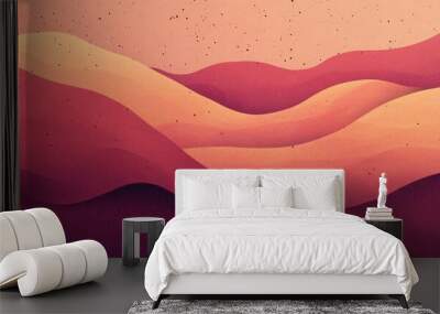 Maroon ginger abstract wallpaper featuring smooth gradient colors with a grainy texture creating a retro feel alongside digital noise effects Wall mural