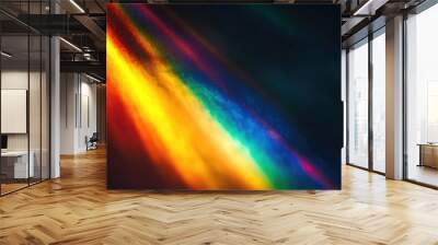 Photography of a rainbow on a dark backdrop Abstract web background suitable for banners and design Unique and surreal composition for digital use Wall mural