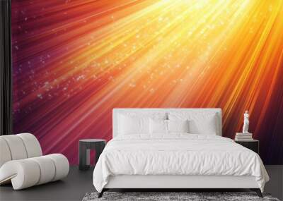 Vibrant rays in an abstract design Multicolored lines creating a dynamic background Wall mural