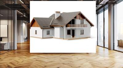 3d house plan on white background Wall mural