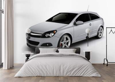 3d render of a sport car on white background Wall mural