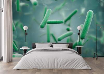 3d render of bacteria, cells, closeup Wall mural