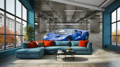 3d render of beautiful exotic super car Wall mural