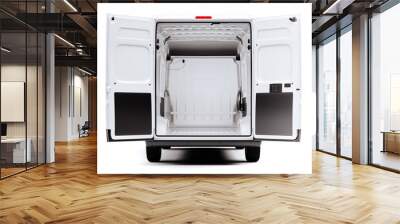 3d render of white van vehicle on white background Wall mural