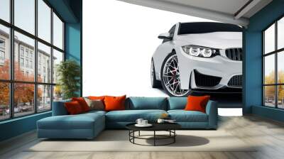 3d sport car, studio render Wall mural