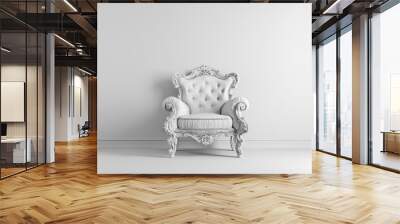 3d vintage arm chair interior render Wall mural