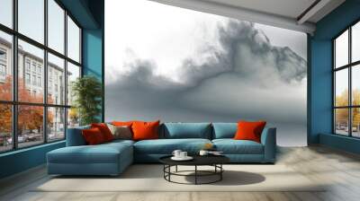 Realistic fog effect on transparent background, enhancing atmosphere and adding depth to your designs Wall mural