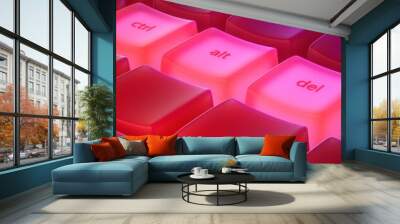 concept keyboard with buttons Wall mural