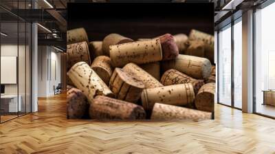 Textured Wine Corks Collection in Trendy Colors - Generative Ai Wall mural