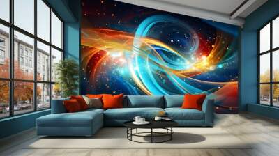 abstract of vibrant energy fields Wall mural