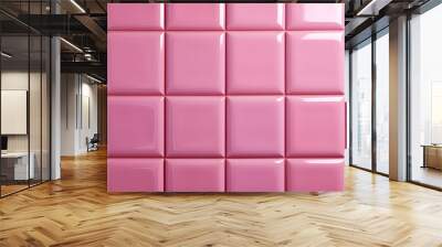 Glossy pink ceramic wall tiles Wall mural