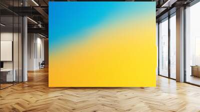 Abstract yellow and blue gradient background with blur effect Wall mural