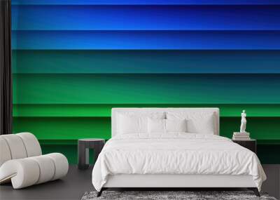 Bold blue and green gradient background with copy space, banner design created with generative AI technology Wall mural