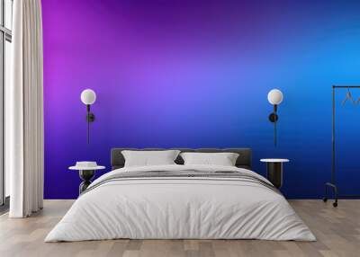 Cool blue and purple gradient background with copy space, banner design created with generative AI technology Wall mural