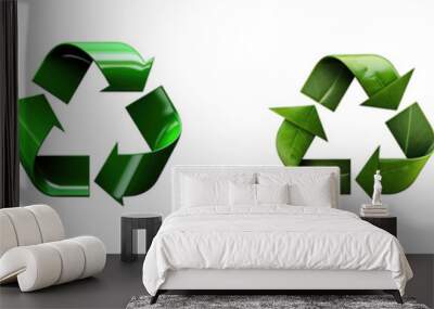 Recycling Symbol clipart collection, vector, icons isolated on transparent background Wall mural